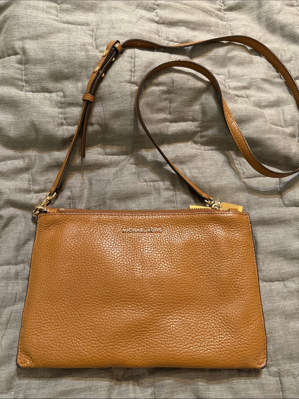 Michael Kors Tan Leather Crossbody Bag